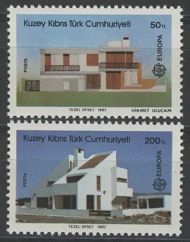 Europaunion 1987 Türkisch-Zypern 205-206A, gezähnt, Satz ** / MNH