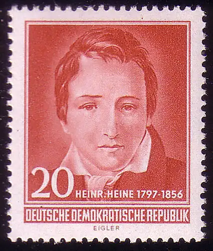 517 Heinrich Heine 20 Pf ** frais de port