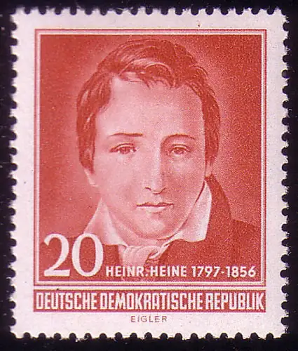 517 Heinrich Heine 20 Pf ** frais de port