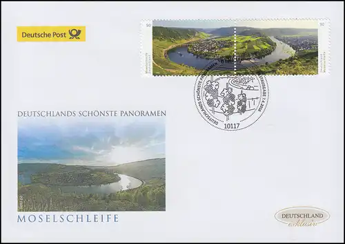 3225-3226 Panorama Moselschleife, nassklebend, Schmuck-FDC Deutschland exklusiv