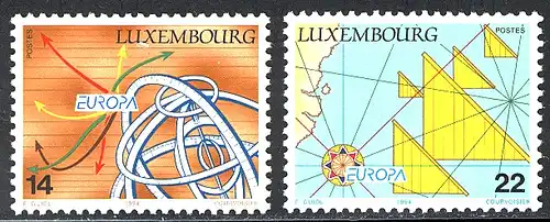 Union européenne 1994 Luxembourg 1340-1341, taux ** / NHM