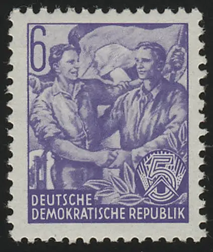 364 XII Fünfjahrplan 6 Pf Wz.2 XII, postfrisch **