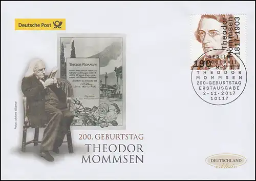 3343 Theodor Mommsen, Bijoux-FDC Allemagne exclusivement