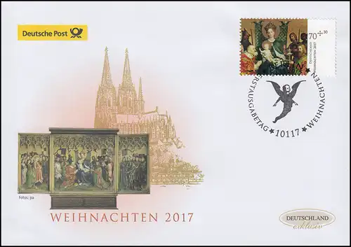 3340 Noël 2017, mouillant, FDC de bijoux Allemagne exclusif