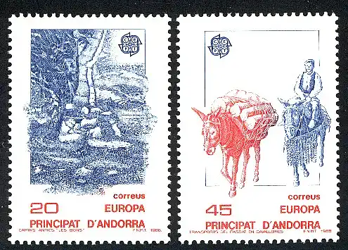 Europaunion 1988 Andorra (Spanische Post) 200-201, Satz ** / MNH
