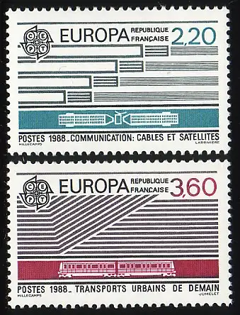 Union européenne 1988 France 2667-2668, taux ** / NHM