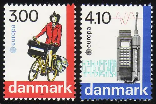 Europaunion 1988 Dänemark 921-922, Satz ** / MNH