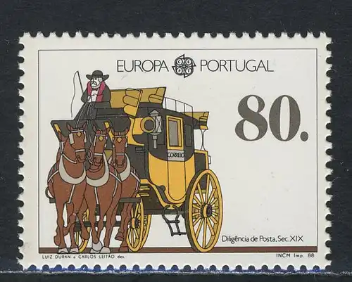 Europaunion 1988 Portugal 1754a, Marke ** / MNH 