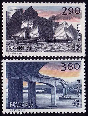 Europaunion 1988 Norwegen 996-997, Satz ** / MNH