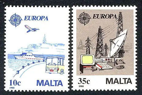 Union européenne 1988 Malte 794-795, taux ** / NHM