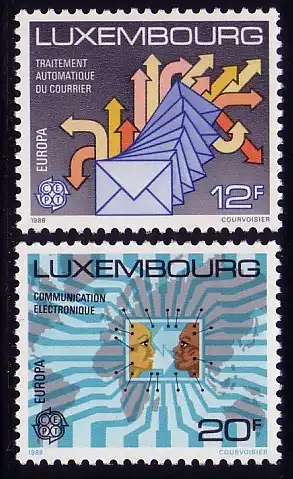 Union européenne 1988 Luxembourg 1199-1200, taux ** / NHM