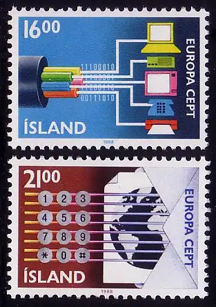 Europaunion 1988 Island 682-683, Satz ** / MNH