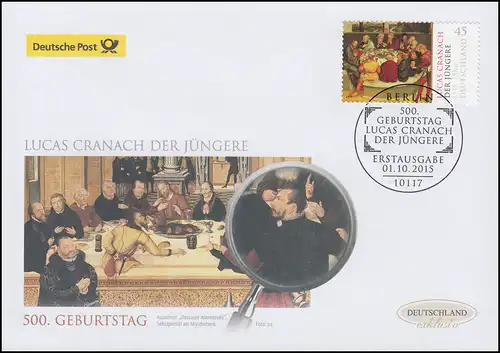 3181 Lucas Cranach der Jüngere, Schmuck-FDC Deutschland exklusiv