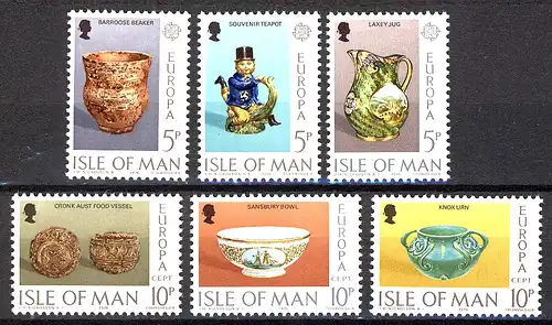 Europaunion 1976 GB-Insel Man 82-87, Satz ** / MNH