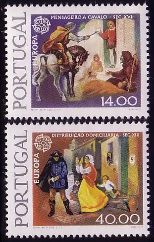 Union européenne 1979 Portugal 1441-1442y (avec bande phophore), phrase ** / MNH