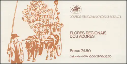 Portugal-Açores - Carnets de marques 2 Fleurs 1982, **/ MNH