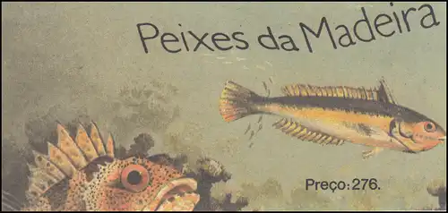Portugal-Madeira Carnets de marques 9 Poissons 1989, ** / MNH