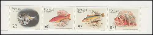 Portugal-Madeira Markenheftchen 9 Fische 1989, ** / MNH