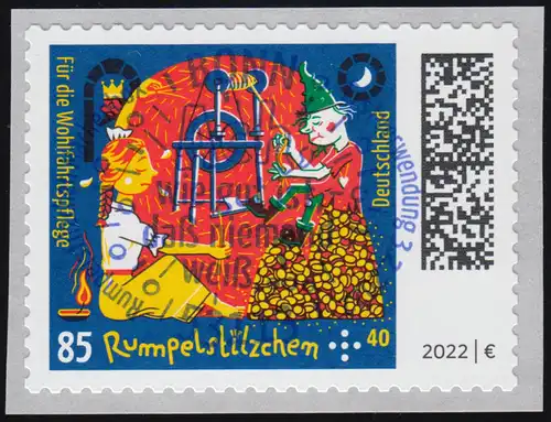 3669 Rumplestiltskin 85 cent, autocollant en rouleau, EV-O Bonn