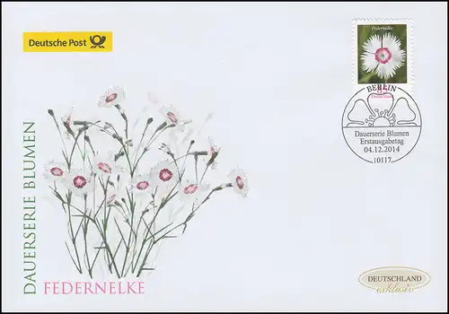 3116 Blume Federnelke, Schmuck-FDC Deutschland exklusiv
