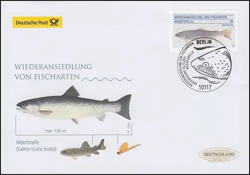 3120 Truite de mer, Bijoux FDC Allemagne exclusivement
