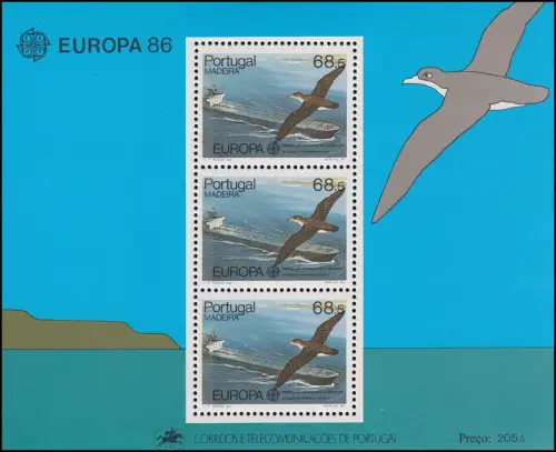 Portugal-Madeira Block 7 Union européenne CEPT Environnement et protection de la nature, ** / MNH