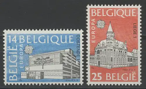Union européenne 1990 Belgique 2419-2420, taux ** / NHM