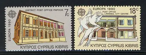 Europaunion 1990 Zypern 748-749, Satz ** / MNH