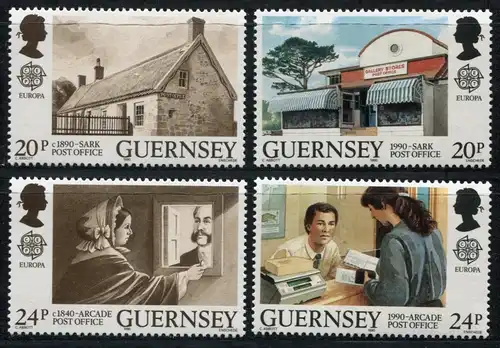 Union européenne 1990 GB-Guernesey 483-486, phrase ** / MNH