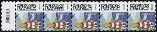 3657A Leuchtfederstift 275 C. aus 100er, 5er-Streifen mit Codierfeld **