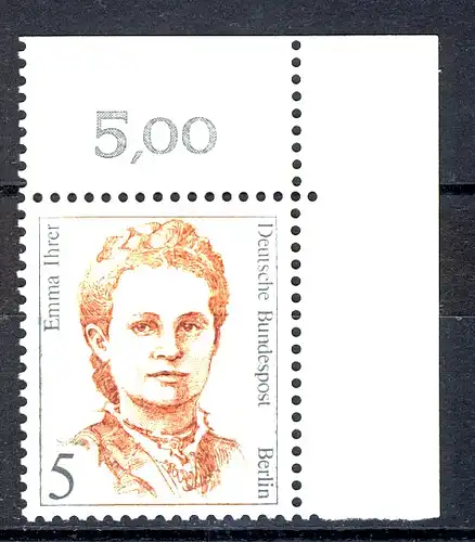 833 Frauen 5 Pf Ecke or ** postfrisch