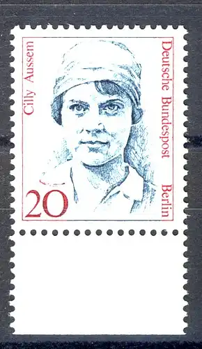 811 Frauen 20 Pf Unterrand ** postfrisch