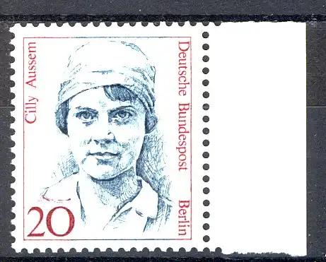 811 Frauen 20 Pf Seitenrand re. ** postfrisch