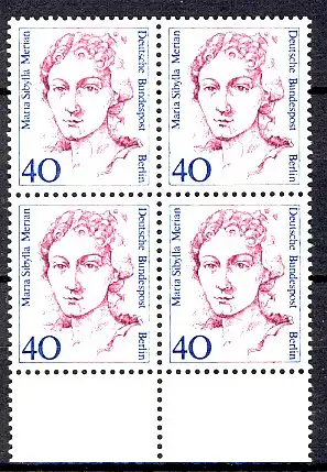 788 Frauen 40 Pf UR-Viererbl. ** postfrisch