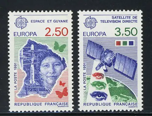 Europaunion 1991 Frankreich 2834-2835, Satz ** / MNH