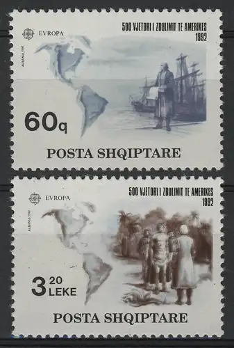 Europaunion 1992 Albanien 2510-2511, Satz ** / MNH