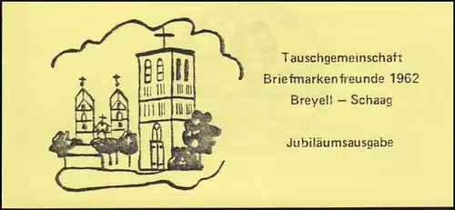 Tauschgemeinschaft Briefmarkenfreunde 1962 Breyell-Schaag von 1982, SSt 1982