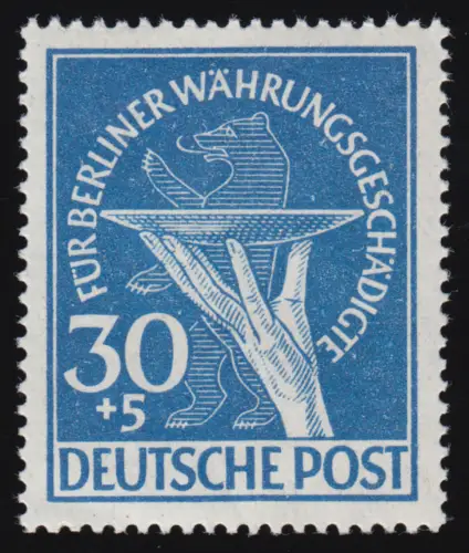 70 Währungsgeschädigte 30+5 Pf postfrisch ** geprüft
