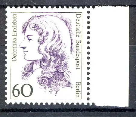 824 Frauen 60 Pf Seitenrand re. ** postfrisch