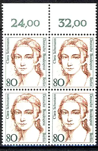 771 Frauen 80 Pf OR-Viererbl. ** postfrisch