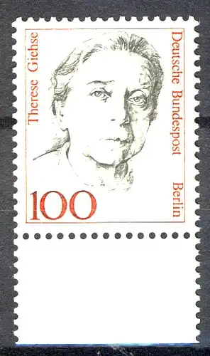 825 Frauen 100 Pf Unterrand ** postfrisch