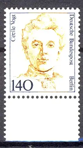 848 Frauen 140 Pf Unterrand ** postfrisch