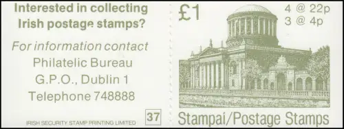 Carnets de marques de l'Irlande 6 architecture 1983, ** frais de port