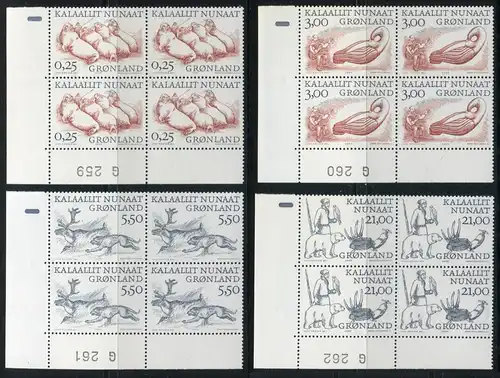 Grönland 347-348 Wikinger 2000: ER-Vbl-Satz unten links mit Bogenrandzudruck, **