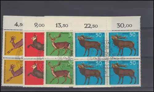 291-294 Jeunesse Hochwild 1966, OR-Quaterblocks, ensemble ESSt Berlin
