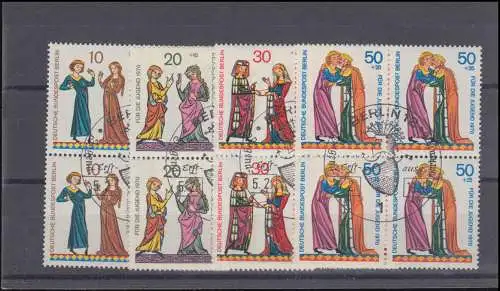 354-357 Jeunes Minnessistes 1970, Quatre blocs, ensemble ESSt Berlin