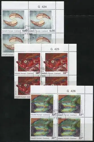 Groenland 537-539 Art: ER Vbl ensemble en haut à droite avec impression de bord de l'arc, ET-O