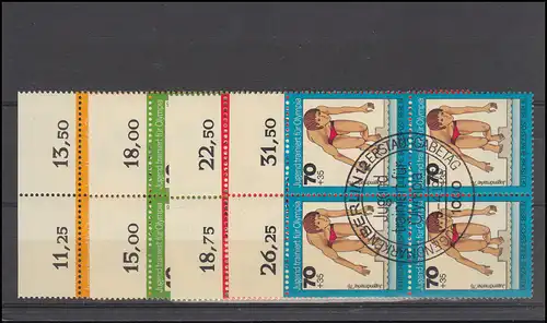 517-520 Jeunesse entraînée pour Olympia 1976, blocs OR, ensemble ESSt Berlin