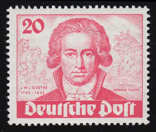 62 Goethe 20 Pf ** postfrisch