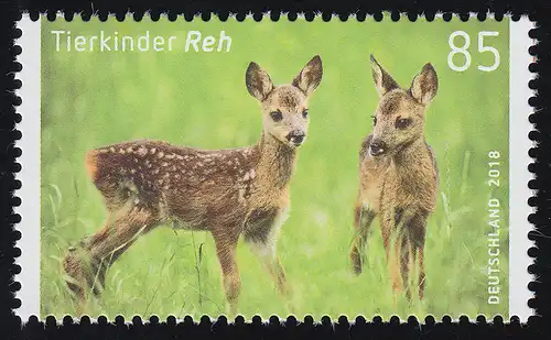 3352 Tierkinder Reh (Rehkitz), nassklebend, postfrisch **